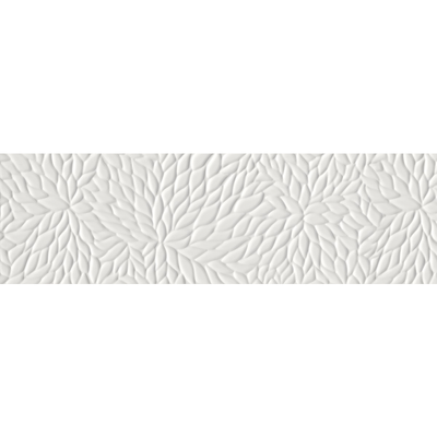 Плитка для стін Wabi RP-6954R Shiro Flower White Polished 34x111 10370 фото