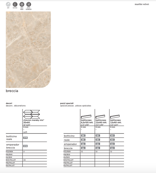 Керамограніт La Fenice | Suveya Breccia 60x120 13404 фото