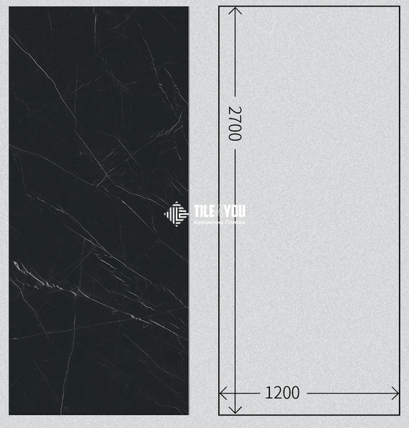 Керамогранит INSPIRO | 1227DG28 Black Knight Mat, 1200x2700 18334 фото
