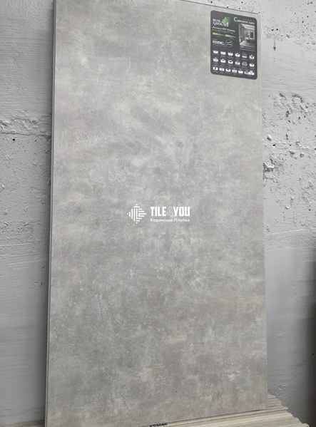 Вінілова підлога BlissGround | SPC Stone Concrete grey 91.5x46.5x0.6 см (5+1мм) 201756 фото