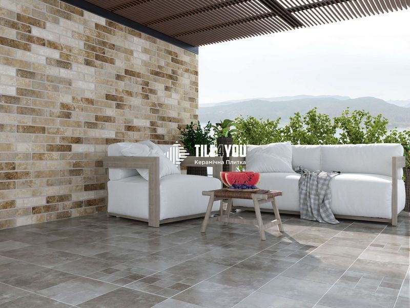 Керамограніт Golden Tile | Плитка Klinker Brick бежевий KB1010 250х60х6 201067 фото