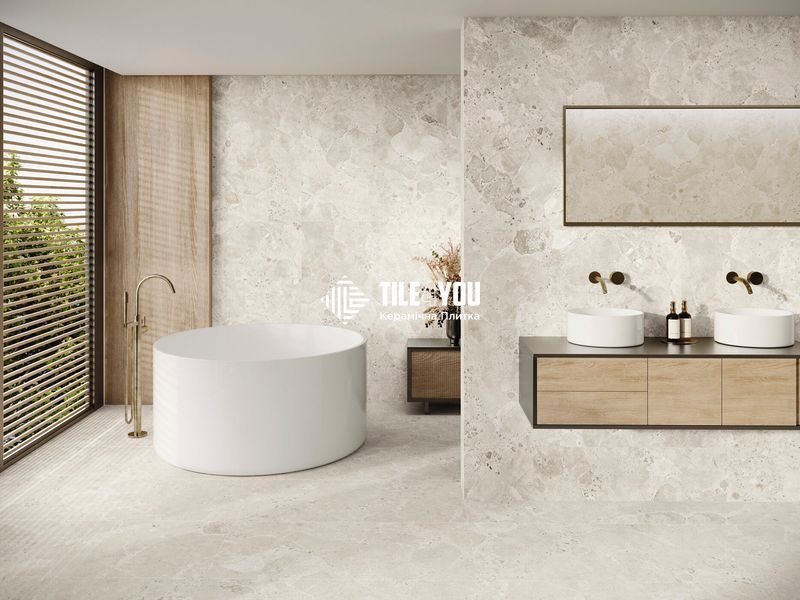 Керамограніт Azulejos Benadresa | Плитка FRAGMENTA PLUS WHITE NATURAL 60*120*9,5mm 203044 фото
