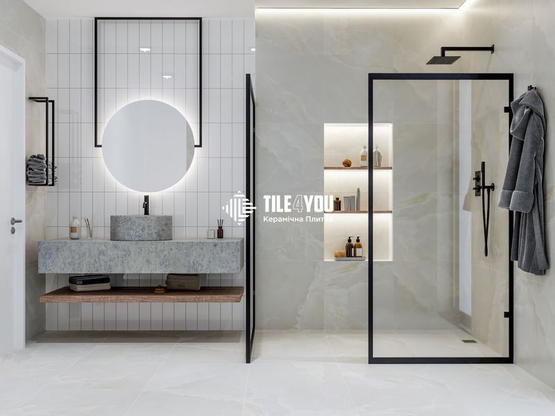Керамогранит Golden Tile | Terragres Onyx Toscano OT1990 бежевый 1200х600х8 202618 фото