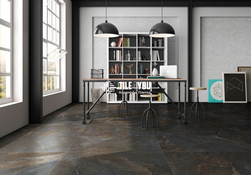 Керамограніт La Platera | Плитка 60*120 Rockslate Black 202092 фото