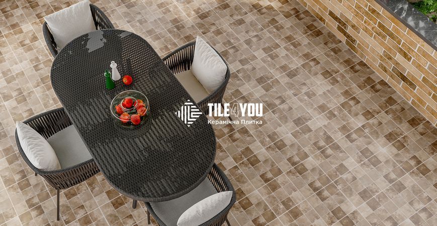 Керамогранит Golden Tile | Плитка Quadri серо-бежевый 300х300x6 201508 фото