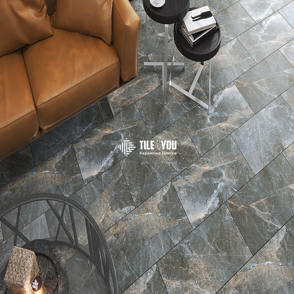 Керамогранит Megagres | NEW ALANYA ANTRACITE POLISHED 60x120 см 17752 фото