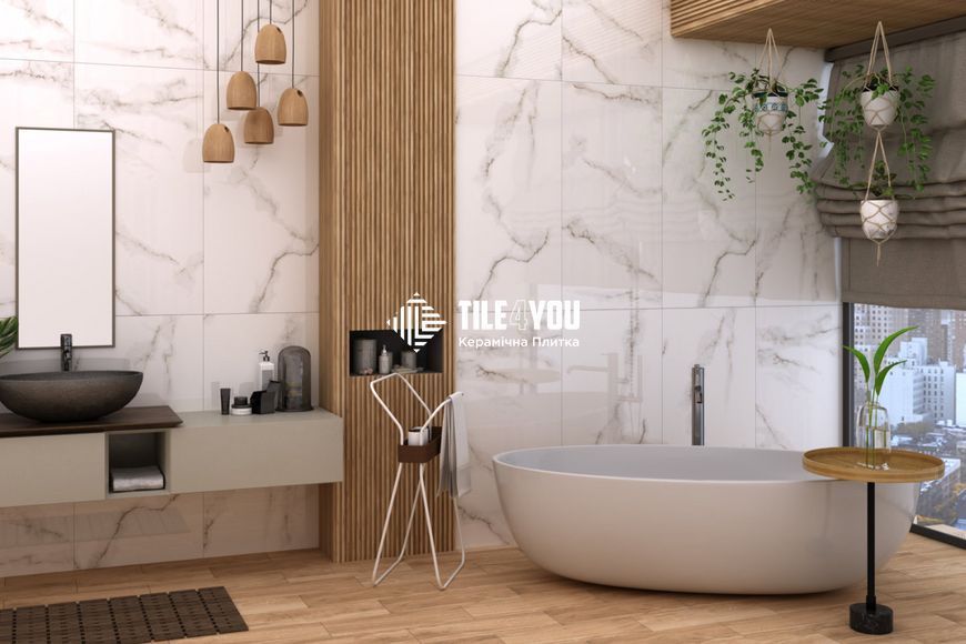 Керамогранит Netto Ceramika | Carrara Polished 60&times;120 18013 фото