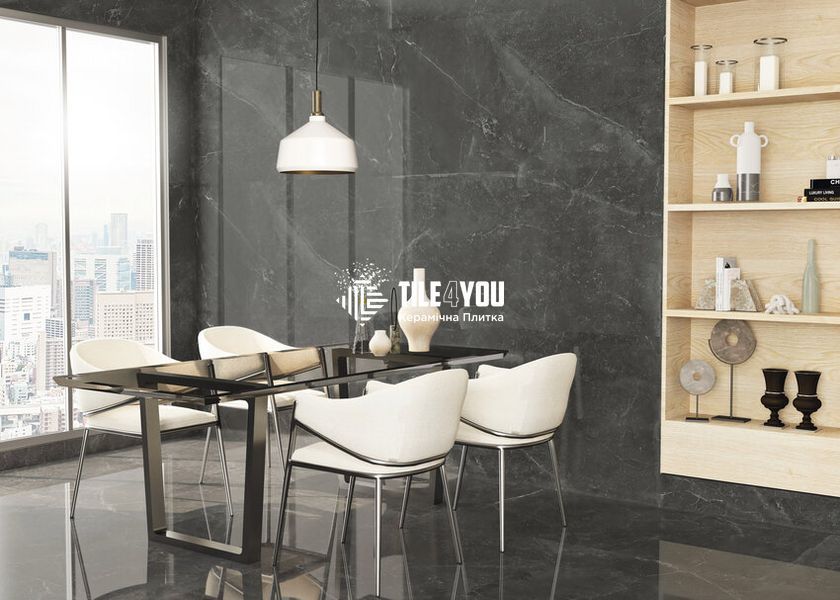 Керамограніт Azulejos Benadresa | Плитка PIETRA ANTICA NERO NATURAL 60*120*9,5mm 203049 фото