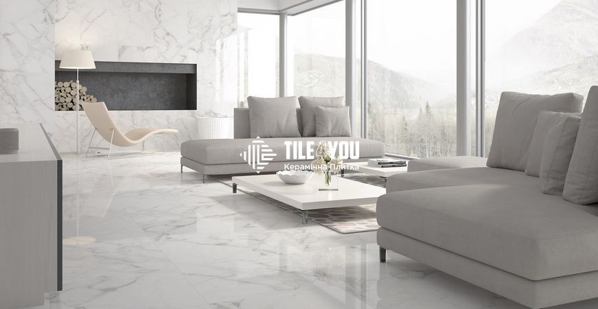 Керамограніт Golden Tile | Calacatta Extra Білий Н90980 600X1200X8 201884 фото