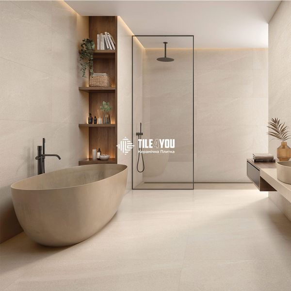 Керамогранит Ceramica Deseo | Плитка Victorian Stone Cream Aged Rect 100x100 см 209873 фото