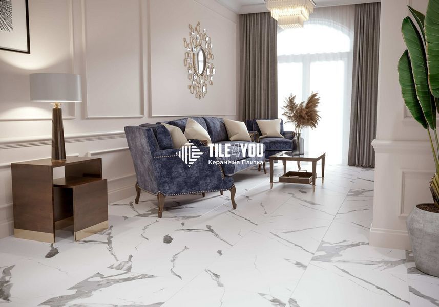 Керамограніт Golden Tile | Terragres Calacatta Vera 6N0990 білий 1200х600х8 202514 фото