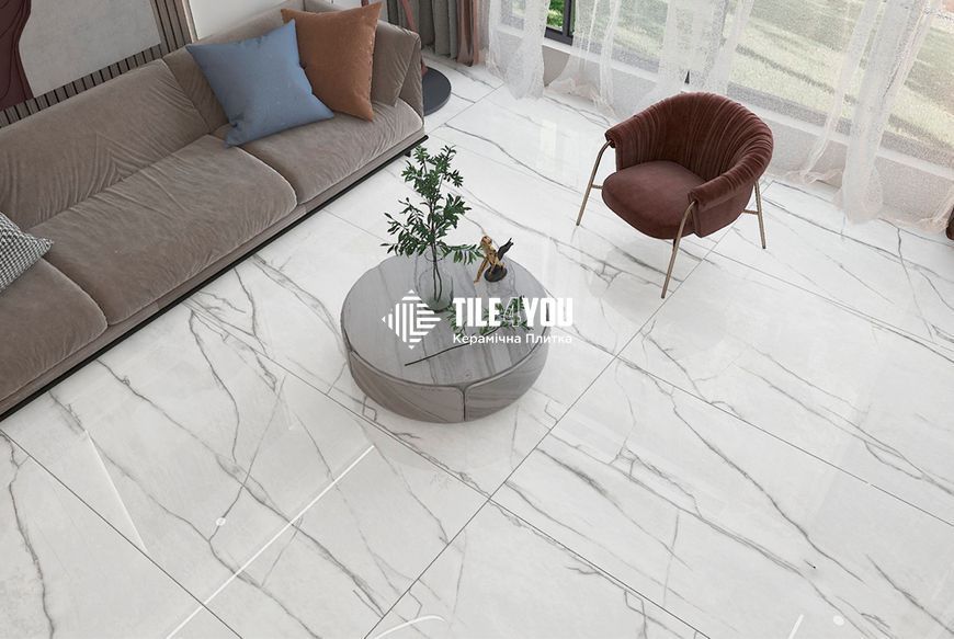 Керамограніт CERAMA MARKET | Lilac White 60x120 см 16438 фото