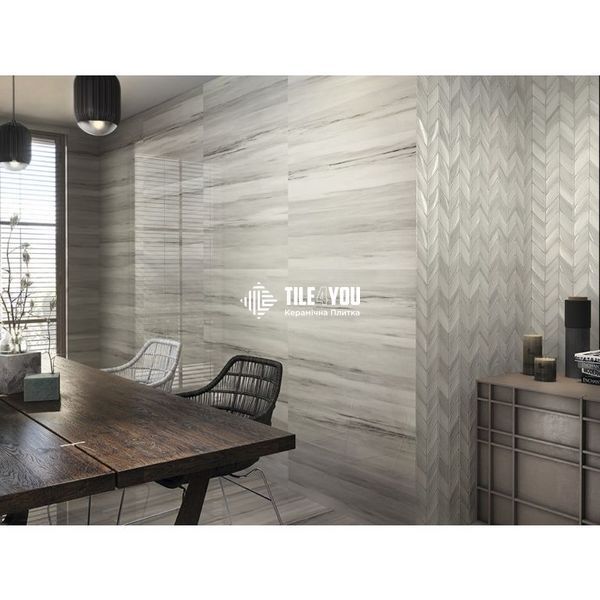 Настенная плитка Riverdale Wellen White Rectificado 30х90 38752393 фото