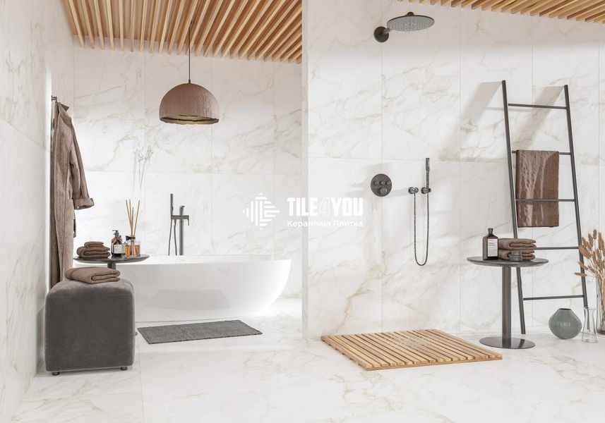 Керамограніт Golden Tile | Плитка Imperial 3G0980 білий 1200х600х8 202578 фото
