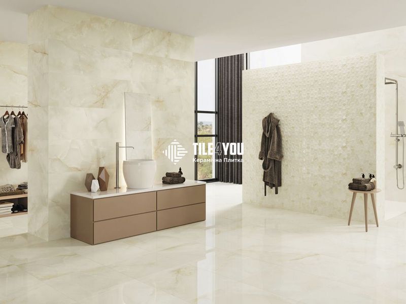 Плитка для стін Baldocer Quios Cream Rectificado 40x120 41663509 фото