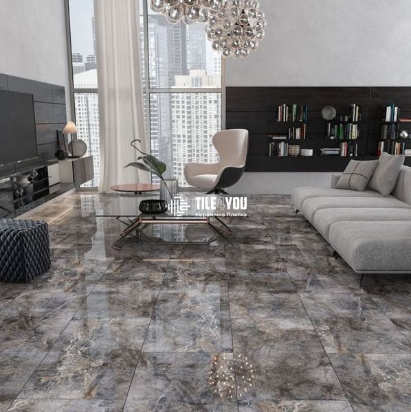 Керамограніт QUA Granite Martins Marble Dark FL 60x120 10907 фото