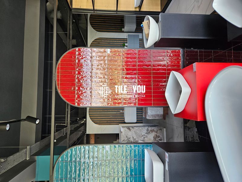 Плитка настенная Prissmacer | Rain Bordeaux 7,5x30 12857 фото