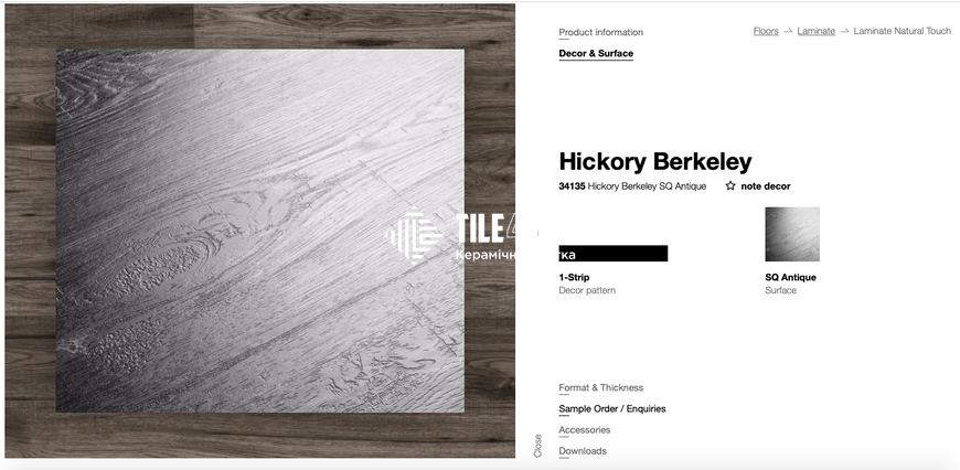 Ламинат Kaindl | 34135 Hickory Berkeley 1383 x 159 mm 10.0 mm 18643 фото