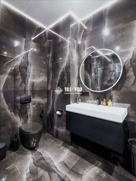 Керамограніт Netto Ceramika | Onyx Black High Glossy 60&times;120 17975 фото