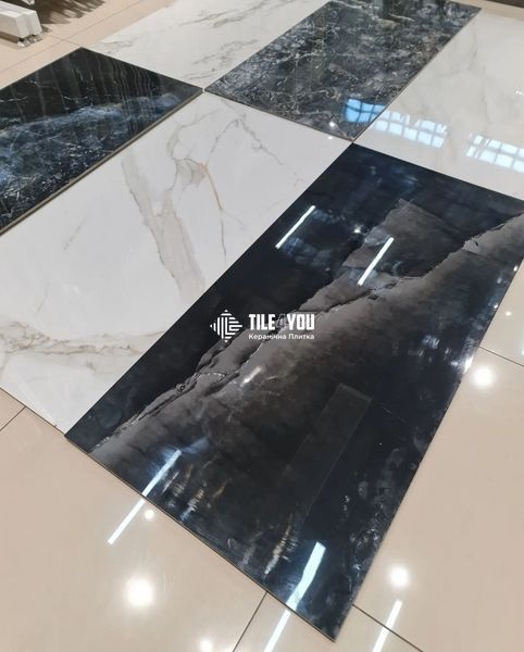 Керамограніт Netto Ceramika | Onyx Black High Glossy 60&times;120 17975 фото