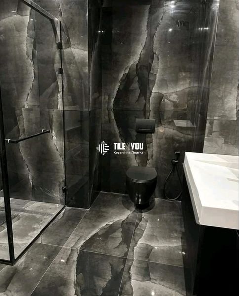 Керамограніт Netto Ceramika | Onyx Black High Glossy 60&times;120 17975 фото