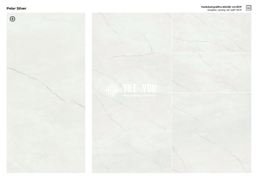 Керамогранит Rocersa | Polar Silver Mat 60x120 RC 19344 фото