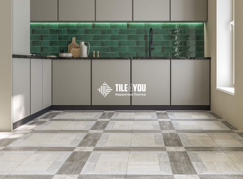 Керамограніт Golden Tile | Плитка French Wood FW1800 бежевий 400х400х7 202682 фото