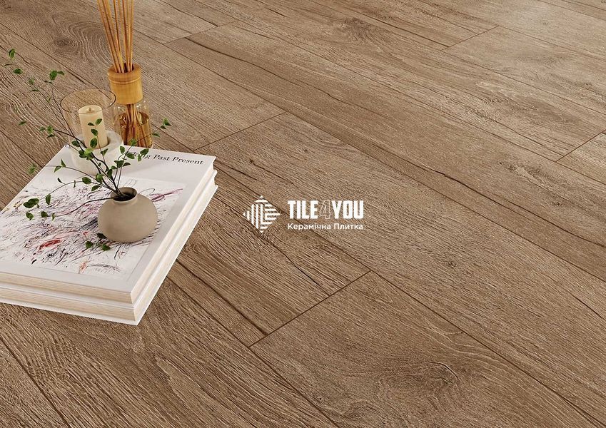 Плитка под дерево Cersanit | Honeywood Brown Mat Rect 19,8x119,8 G1 18915 фото