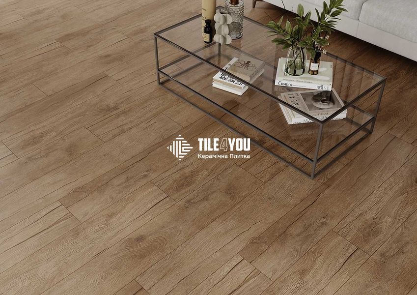 Плитка под дерево Cersanit | Honeywood Brown Mat Rect 19,8x119,8 G1 18915 фото