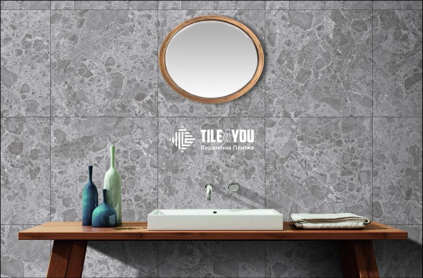 Керамогранит Ceramica Deseo | Teadora Dark Grey 60x60 см 18712 фото