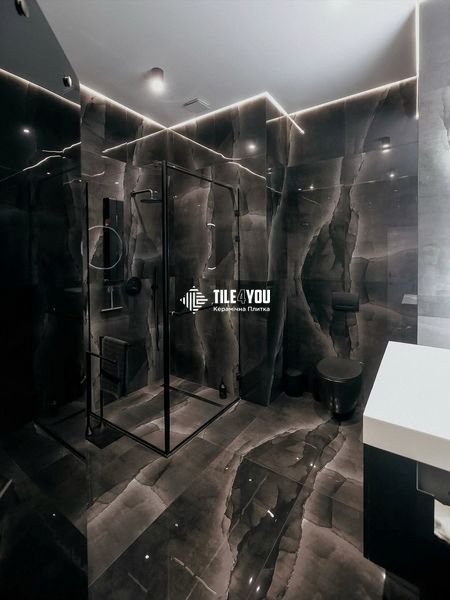 Керамограніт Netto Ceramika | Onyx Black High Glossy 60&times;60 17976 фото