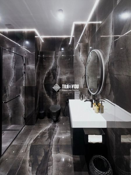 Керамограніт Netto Ceramika | Onyx Black High Glossy 60&times;60 17976 фото