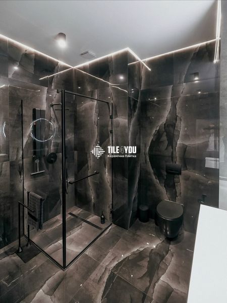 Керамограніт Netto Ceramika | Onyx Black High Glossy 60&times;60 17976 фото