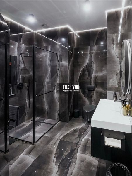 Керамограніт Netto Ceramika | Onyx Black High Glossy 60&times;60 17976 фото