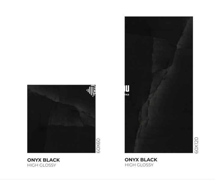 Керамограніт Netto Ceramika | Onyx Black High Glossy 60&times;60 17976 фото