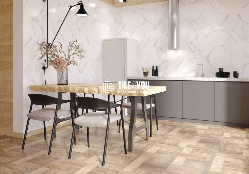 Керамограніт Golden Tile | Плитка Home Wood 4N7800 коричневий 400х400х7 202683 фото
