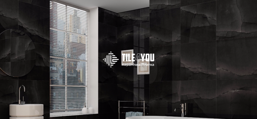 Керамограніт Netto Ceramika | Onyx Black High Glossy 60&times;60 17976 фото