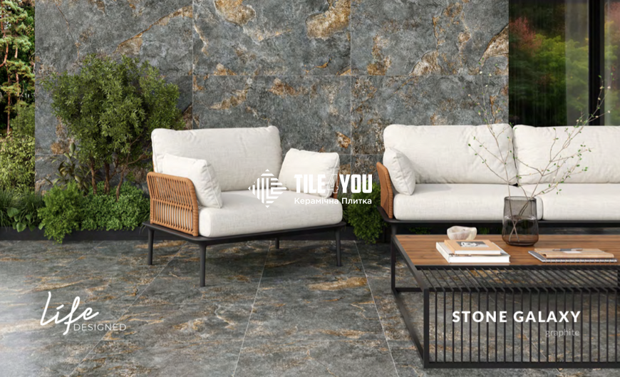 Керамогранит Cersanit | Stone Galaxy Graphite Matt Rect 59,8X59,8 027943 фото