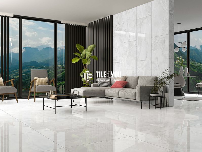 Керамограніт Ecoceramic | Calacatta Eternal White 60х120 - LP0869 - 004 (глянець) 16348 фото