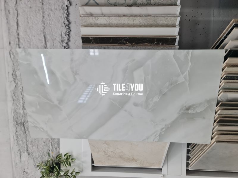 Керамограніт Netto Ceramika | Onyx Silver Polished 60&times;120 18028 фото