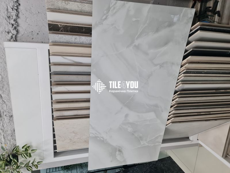 Керамограніт Netto Ceramika | Onyx Silver Polished 60&times;120 18028 фото
