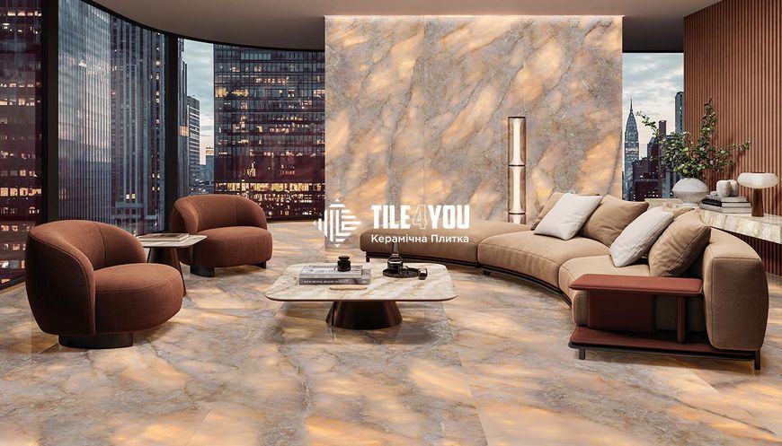 Керамогранит Emil Ceramica| Плитка 120*120 Tele Di Marmo Lumia Golden Ambra Full Lapp Rett En84 9 Mm 208369 фото