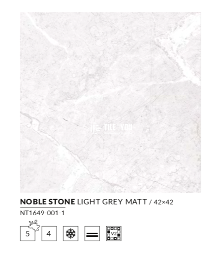 Керамограніт Cersanit | Noble Stone Light Grey Matt 42X42 17284 фото