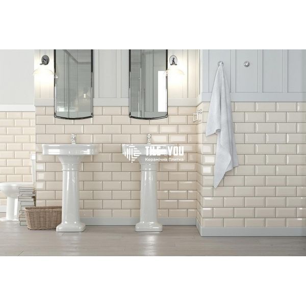 Настенная плитка Metrotiles бежевый 461051 10x20 см 49194085 фото