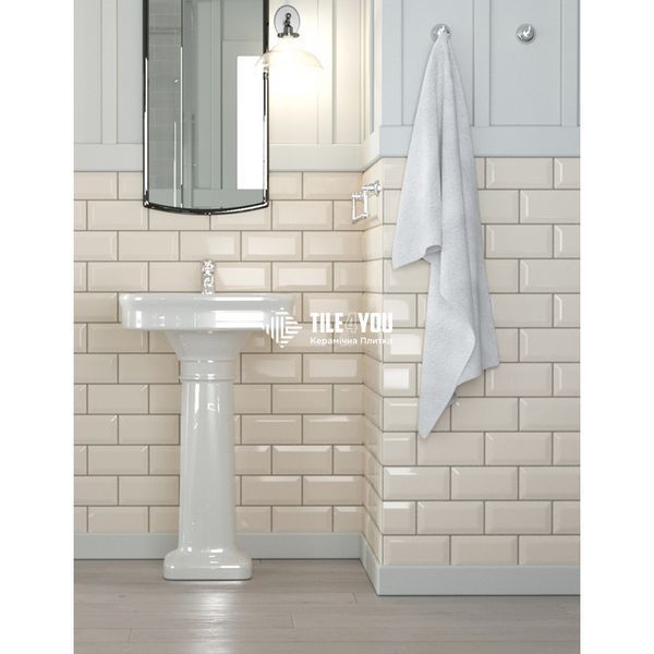 Настенная плитка Metrotiles бежевый 461051 10x20 см 49194085 фото
