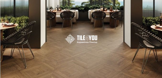 Керамограніт Rocersa | Rovere Ombre Chevron Nature 60x120 RC 19348 фото
