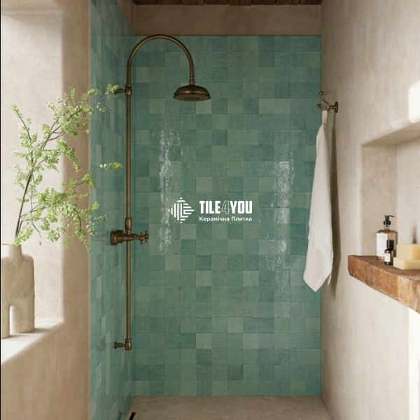 Керамограніт Marazzi | Crogiolo Lume Turquoise 10х10 Lux 10 мм (MQ7U) 208681 фото