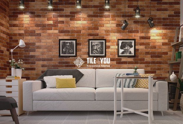 Плитка облицовочная BRICK STYLE SEVEN TONES оранжевый 34Р020 25x6 11156 фото