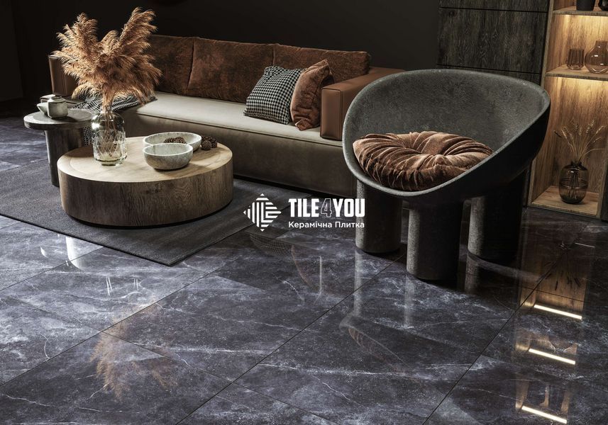 Керамогранит Golden Tile | Terragres Space Stone 5VС500 чёрный 595х595x11 202637 фото
