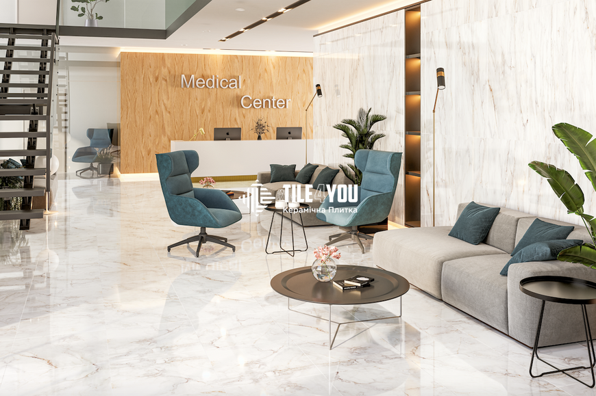 Керамограніт Teo Ceramics (Allore) | Palazzo White F P 600x1200x8 R Full Lappato 1 16840 фото